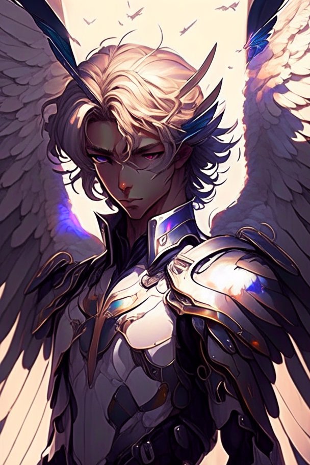 Portrait of the Archangel Gabriel , Anime Fantasy | Stable Diffusion