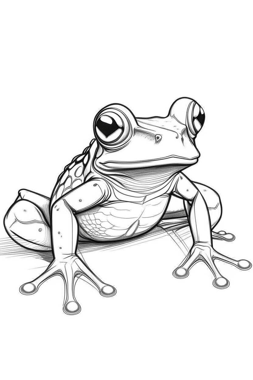 contour simple de grenouille