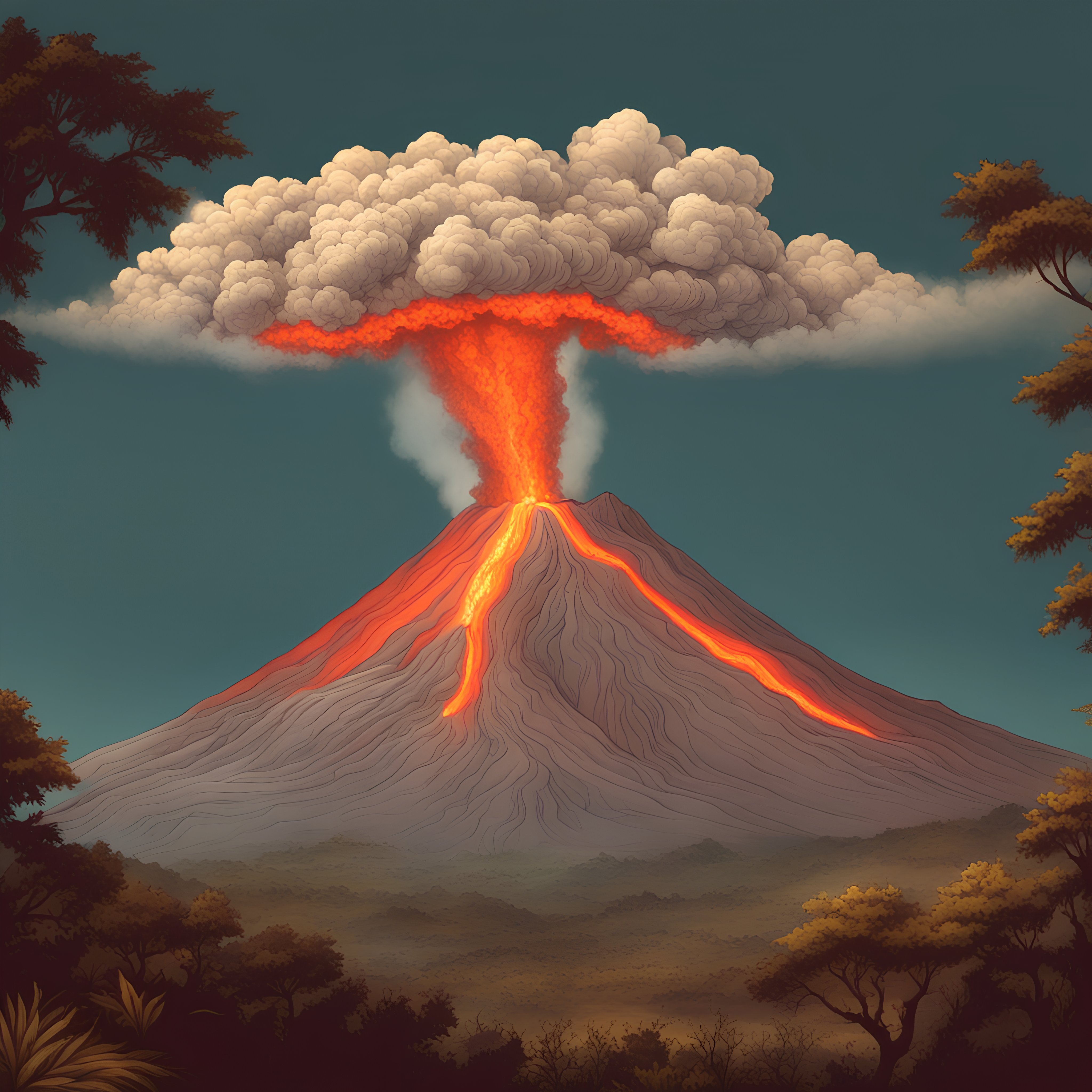 How to Draw a Volcanic Eruption on Your Fantasy Maps — Map Effects