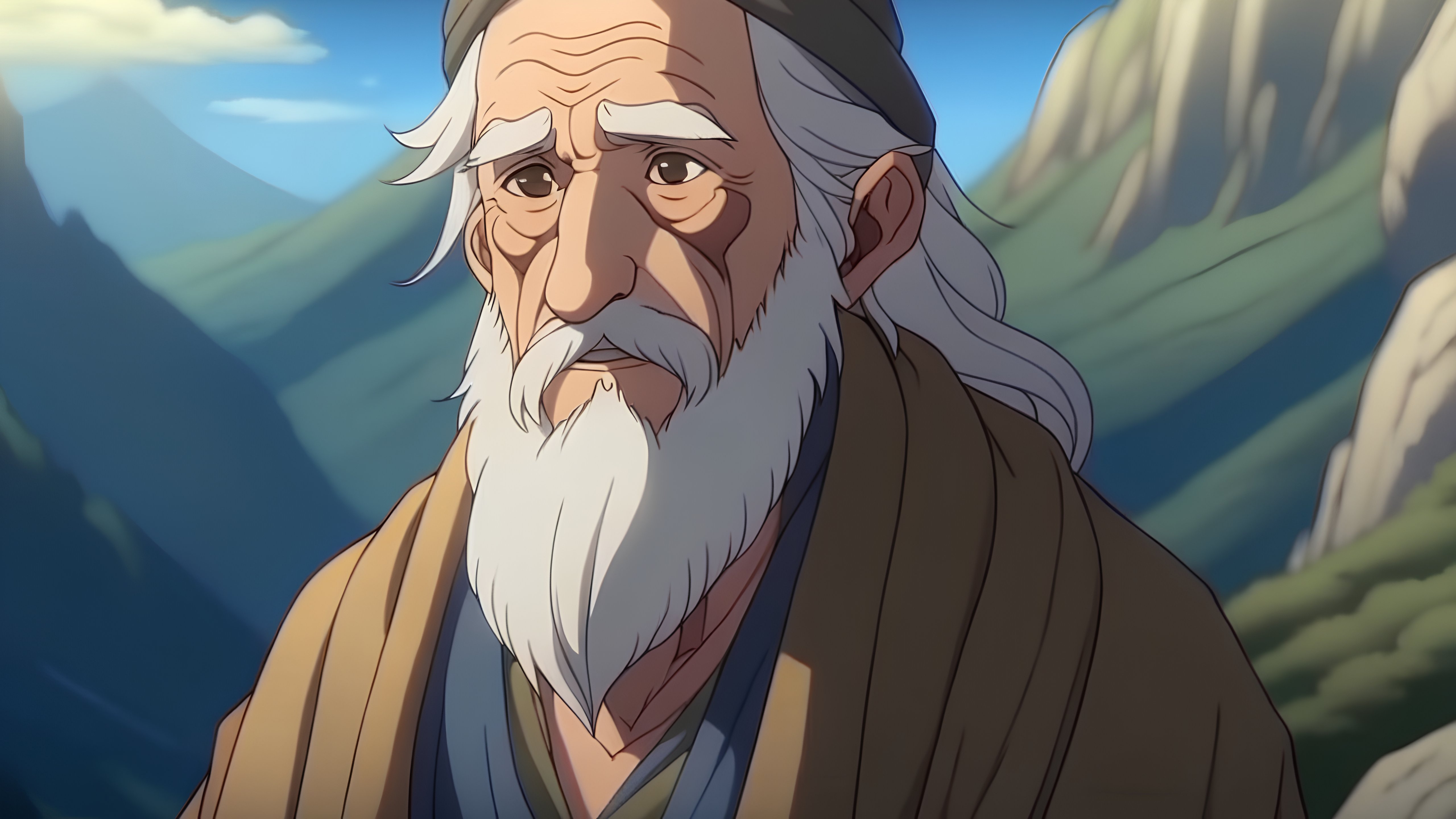 An anime character, a wise old man, who ...